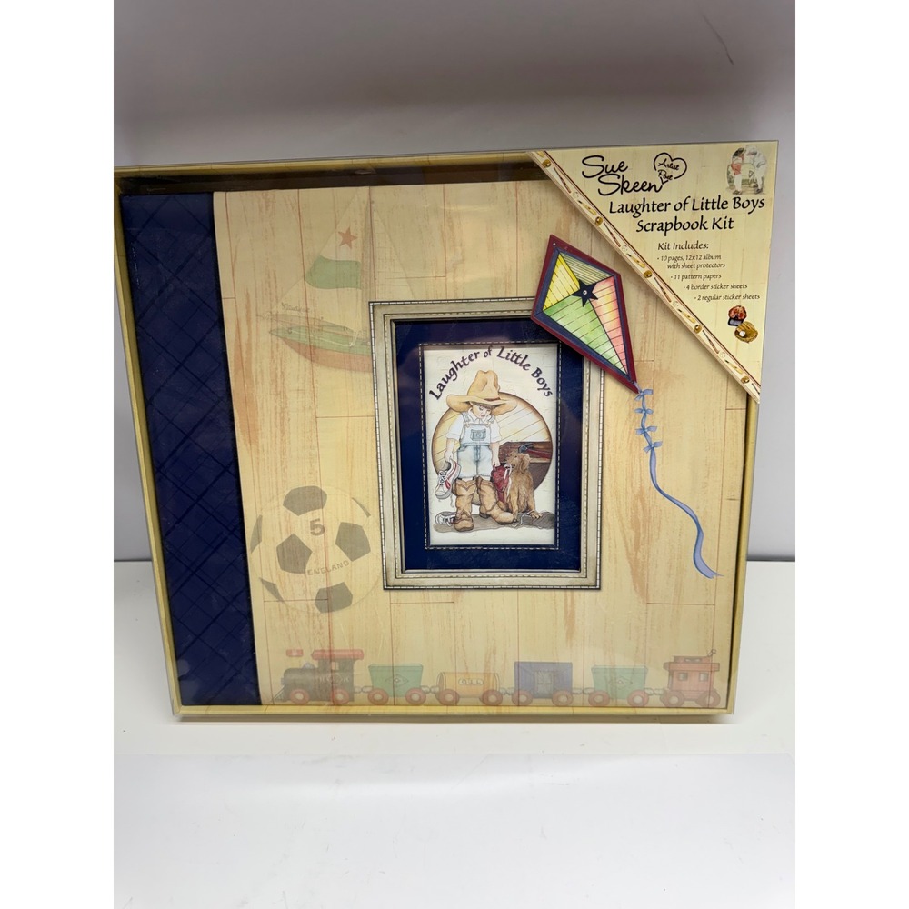Sue Skeen Laughter of Little Boys Scrapbook Kit 12x12 Album Stickers Paper New